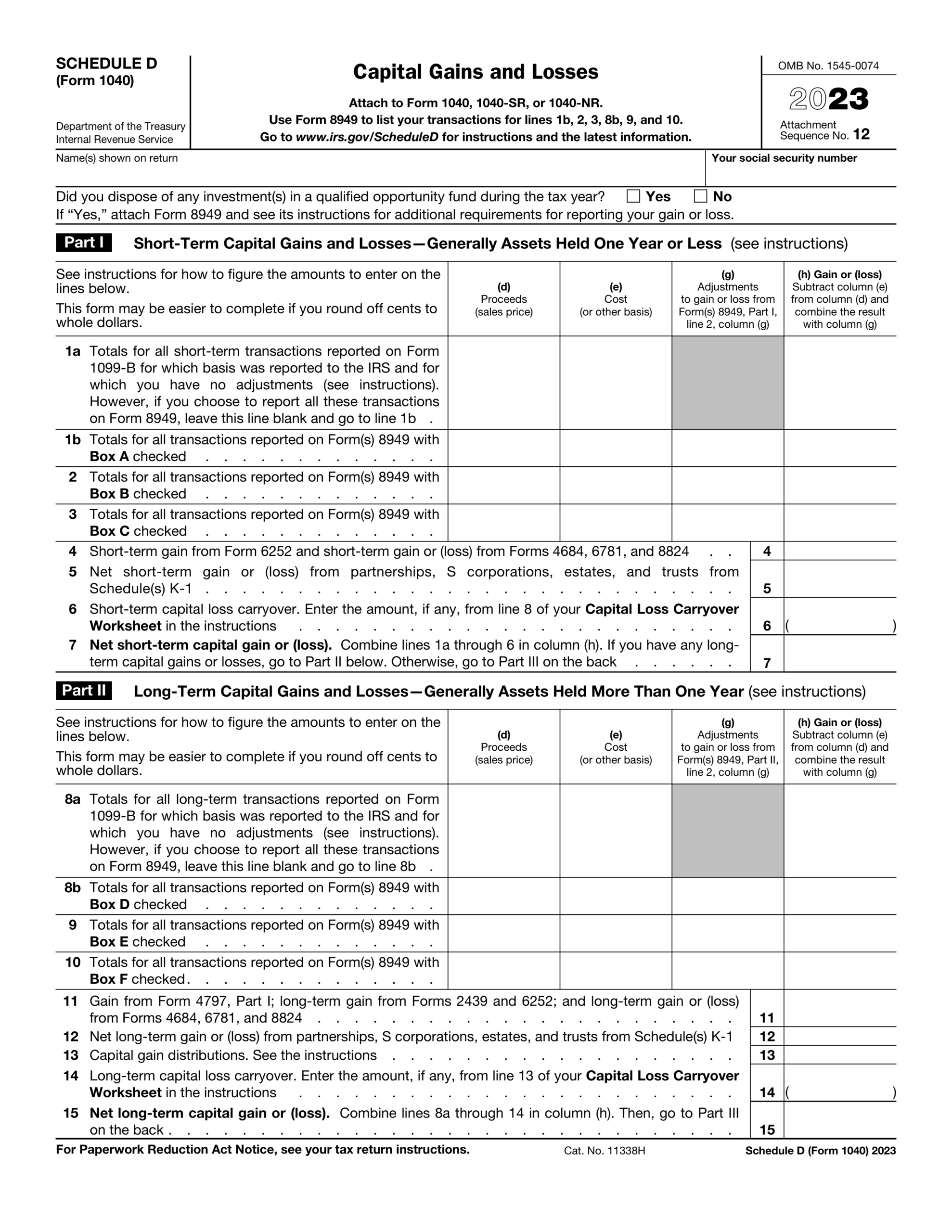 Free Printable 2025 Tax Forms 1040
