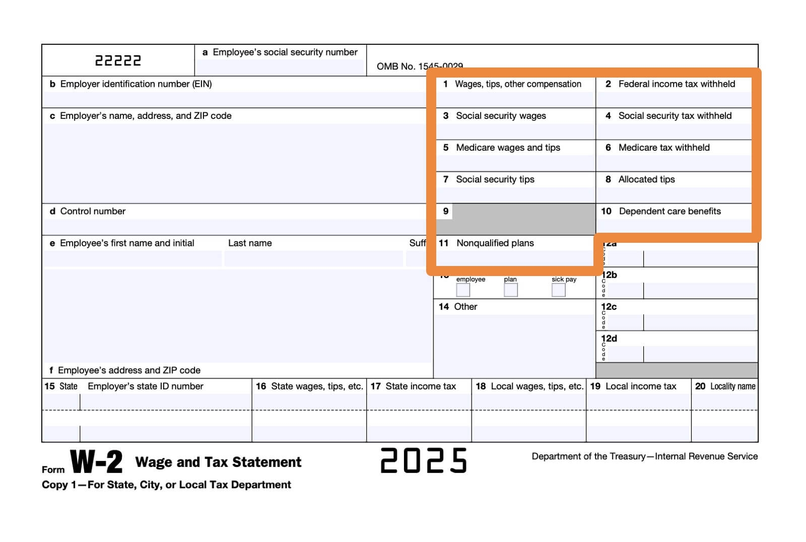 W 2 Form 2025 PDF Simple Instructions Form Download OnPay