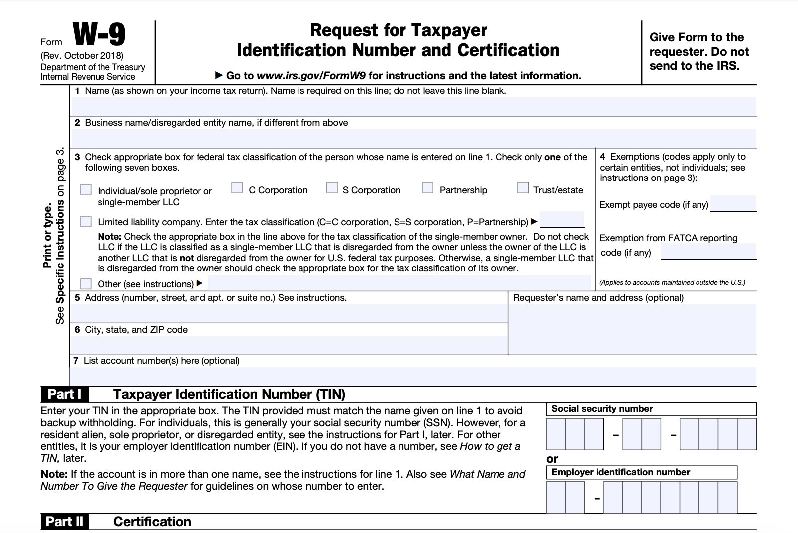 W 9 Form Fill Out The IRS W 9 Form Online For 2023 Smallpdf 