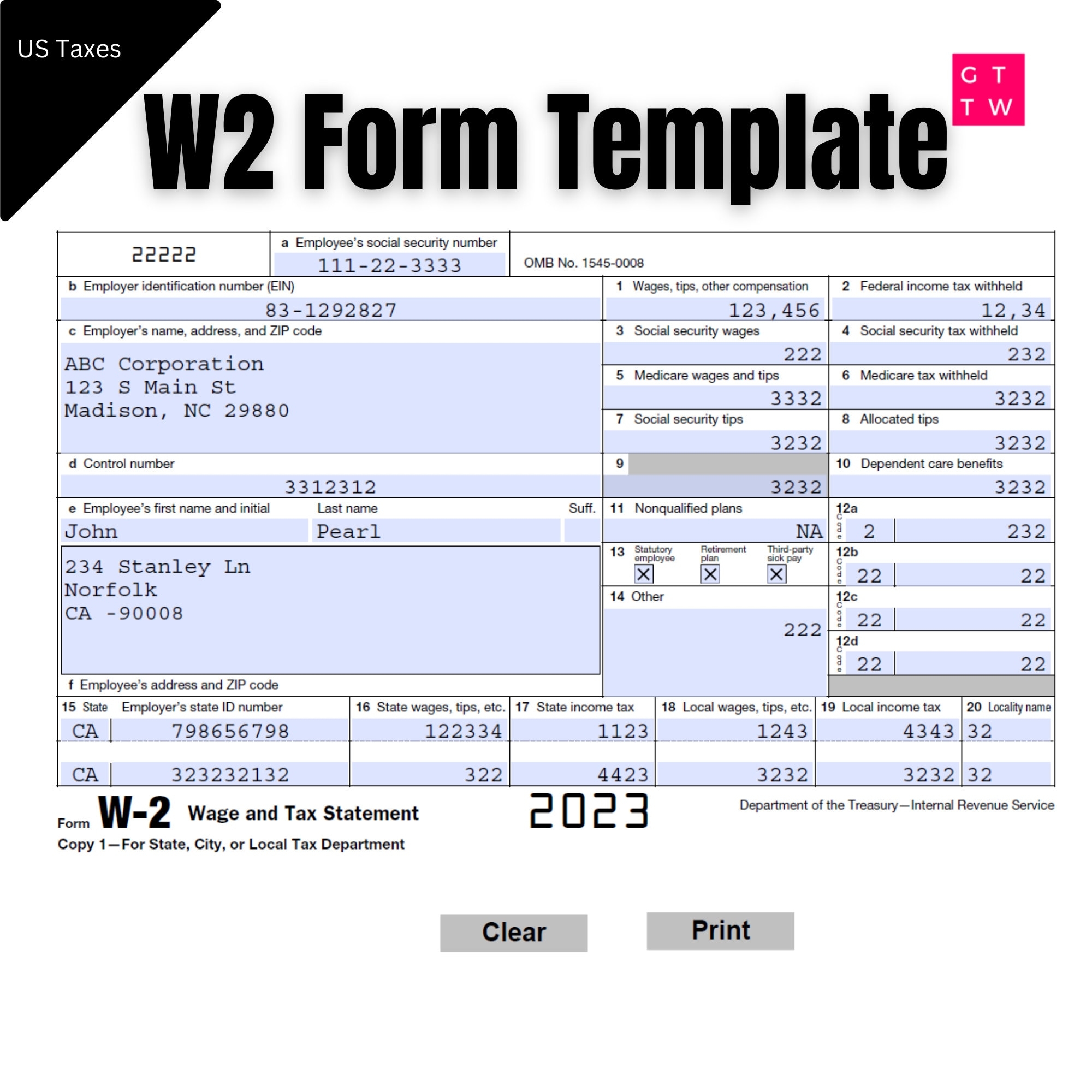 2025 Free W2 Printable Forms