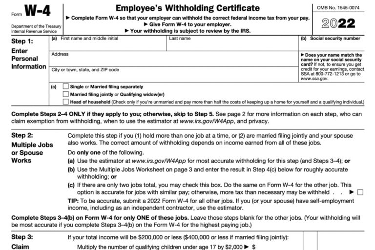 W4 Form 2025 Withholding Adjustment W 4 Forms TaxUni